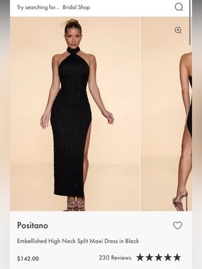 slim fit dress slacks Windsor Paulina Strappy Open Back Slit Sequin Formal Dress in Periwinkle | Size: S main image 0
